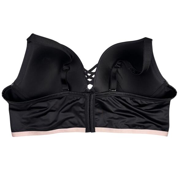 Torrid XO Plunge Push Up Shine Longline Straight Back Bra Size 44D - Picture 3 of 4